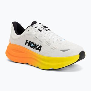 Férfi futócipők HOKA Bondi 9 Wide white/neon tangerine (Bondi 9 Wide 1162013-WNG) kép