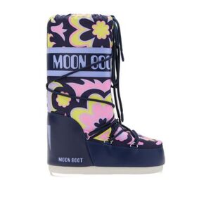 Női magas téli csizmák MOON BOOT MB ICON FLOWER-JB10 LILAC CYBER LIME kép