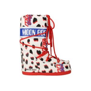Gyerek téli magasszárú cipők MOON BOOT ICON RETROBIKER, 001 dalmatian kép