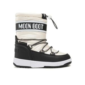 Fiú magas téli cipők MOON BOOT JR BOY SPORT, 002 black white kép