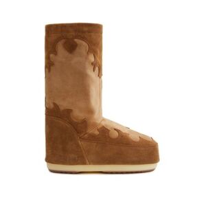 Magas téli cipők MOON BOOT RESORT COL. MB ICON SUEDE EMBROIDERY-M008 COGNAC kép
